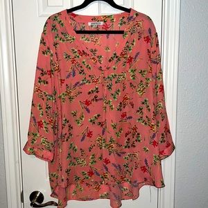 Rose + Olive Boutique Pink Floral Tunic